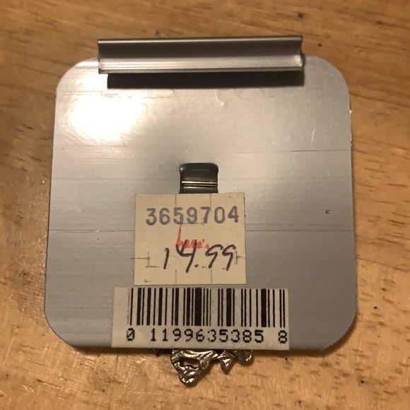 Vintage silver heart pin with light pink stones - Picture 2 of 2